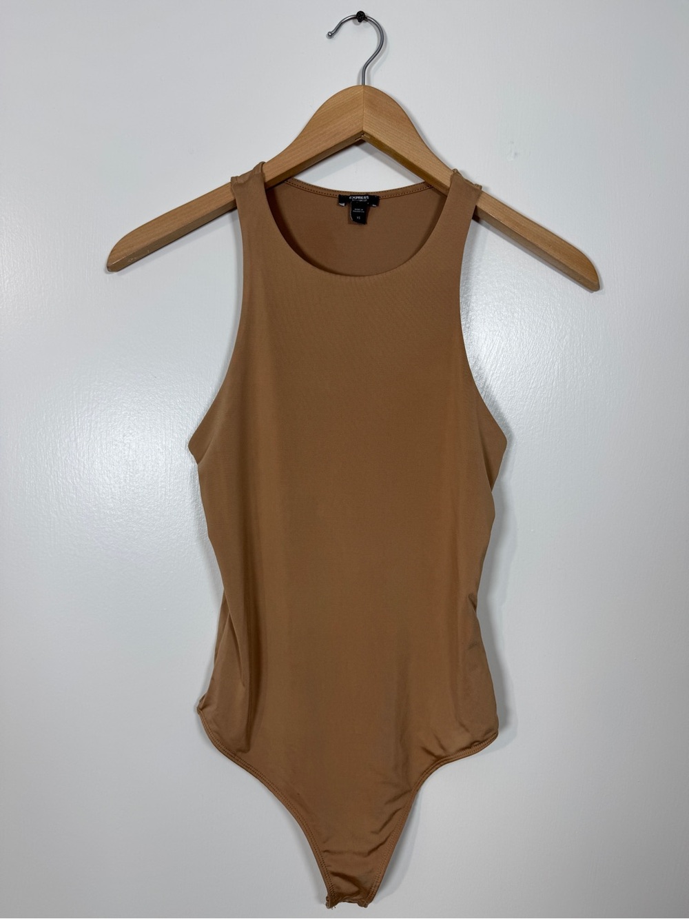 WSH99 {Express} Brown Body Contour Tank Top Bodysuit